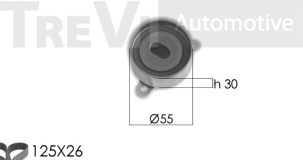 TREVI AUTOMOTIVE paskirstymo diržo komplektas KD1455